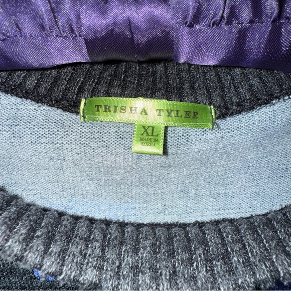 Trisha Tyler size XL Colorful Abstract long sleeve tunic Mock Neck Sweater - Picture 2 of 8